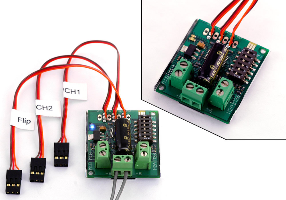 Sabertooth 2X5 R/C regenerative dual motor driver simple radio diagram 